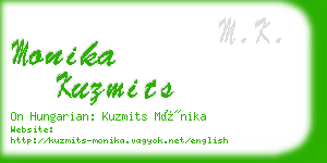 monika kuzmits business card